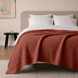 Плед покривало Cosas Сinnamon Knitted Braid 240х260 см косичка (Blanket_29Сinnamon_KnittedBraid_240x260) - мініатюра 2