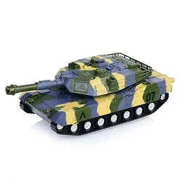 Дитячий військовий вантажівка-евакуатор із танком, рухомою лебідкою, інерцією, світлом та звуком - мініатюра 7