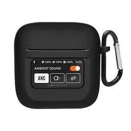 Силіконовий чохол для навушників JBL Tour Pro 2, Hang Case, чорний, ультратонкий захисний кейс товщиною 2 мм, захист від подряпин, пилу та ударів, компактний, з карабіном для кріплення, ArmorStandart (ARM80444)
