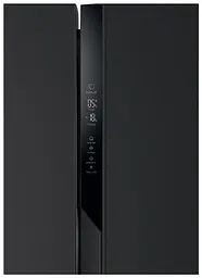 Холодильник Haier SBS А++ NF чорний інвертор дисплей (HSR3918ENPB) - мініатюра 3