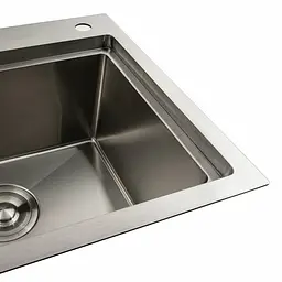 Кухонна мийка нержавійка 78x43 R Platinum Handmade (два отвори, круглий сифон 3,0/0,8), Нержавіюча сталь - мініатюра 5