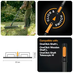 Насадка-граблі для збору садового сміття Fiskars OneClick™ (1080680) - мініатюра 2