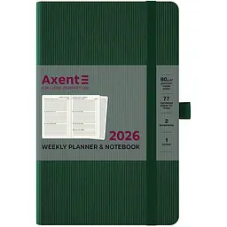 Щотижневик Axent 2026 Partner Lines 125 x 195 мм темно-зелений (8515-26-23-A)