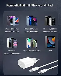 Зарядний пристрій USB-C 25W PD з кабелем 2 м для iPhone та iPad - мініатюра 6