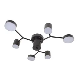 Люстра стельова Brille в спальню LED 42W WW+NW+CW BK (BR-01 634C/6)