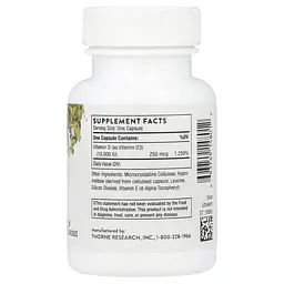 Витамин D D-10,000 60 капсул Thorne vit0006397 - миниатюра 2