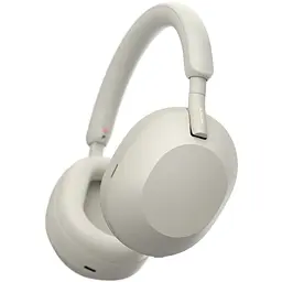 Навушники бездротові Sony WH-1000XM5 повнорозмірні (WH1000XM5S.CE7) сріблясті - мініатюра 4