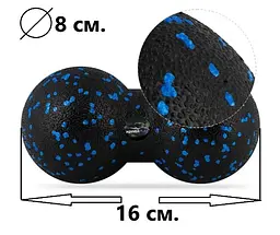 Набір м'ячів для масажу та йоги PowerPlay PP_4090 EPP (Комплект з 2 штук) Blue (PP_4090_Blue) - мініатюра 5