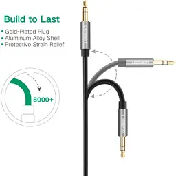 Кабель мультимедійний 3.5mm M to 3.5mm M 0.5m AV119 black Ugreen (10732) - мініатюра 7