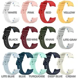 Силіконовий ремінець BeCover Tape для Samsung Galaxy Watch (20 mm) 3 41 mm/4 40mm-44mm/5 40-44mm/6 40-44mm/7 40-44mm Red (712060) - мініатюра 2