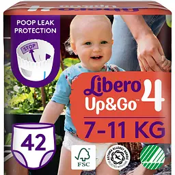 Подгузник трусики Libero Up&Go 4 (7-11 кг), 42 шт. (80053)