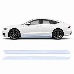 Антигравійна захисна бронеплівка за лекалами для Audi A7 C8 2018-2022 - нижня зона кузова