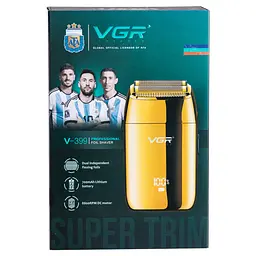 Електробритва-шейвер акумуляторна VGR V-399 для сухого гоління, золотистий VGR HP-V-399 - мініатюра 8