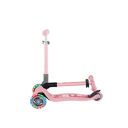 Самокат Globber Junior Foldable Lights пастельно-рожевий з квітами, до 50 кг, 2+ - мініатюра 10
