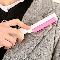 Багаторазовий липкий ролик для чищення одягу Semi Mini складаний Pink - мініатюра 3