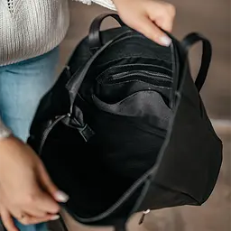 Сумка-шопер шкіряна жіноча чорна Handycover S428 з 2 ручками - мініатюра 9