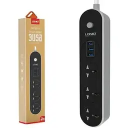 Мережевий фільтр LDNIO SC3301 подовжувач 1.6 м 3 розетки 3 USB сіро-чорний - мініатюра 4