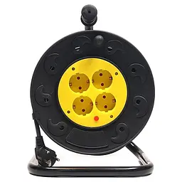 Мережевий фільтр PowerPlant JY-2002/25 на 4 розетки чорно-жовтий 25 м (PPRA10M250S4) - мініатюра 2