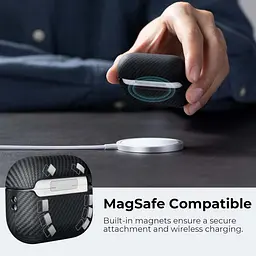 Чохол Pitaka Aramid Fiber Magnetic Case для Apple AirPods Pro 3 Black/Gray (APM2501) [170967] - мініатюра 7