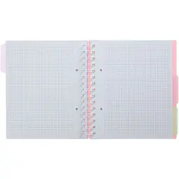 Зошит на пружині Buromax Pastel В5 (170x205) 120 аркушів 3 розділювачі рожевий (BM.24355912-10) - мініатюра 4
