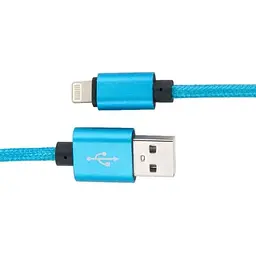 Кабель Dengos NTK-L-MT Round Lightning cable 1m Blue - мініатюра 2