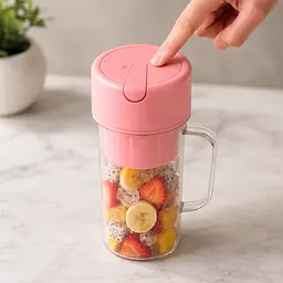 Портативний блендер склянка з трубочкою для смузі Blender Juicer Glass - мініатюра 3