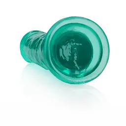Фалоімітатор RealRock Crystal Clear 9'' 23 см (зелений) - мініатюра 4
