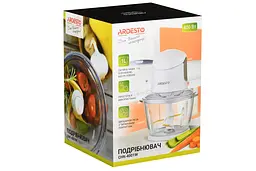 ARDESTO Подрібнювач, 400Вт, чаша-1000мл, скло, корпус-пластик, білий - мініатюра 5