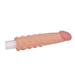 Насадка на член Pleasure X-Tender Penis Sleeve Flesh 2 LOVETOYS 66-LV1054 99086 - мініатюра 2
