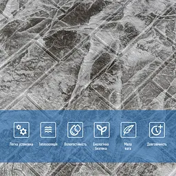Декоративна 3D панель самоклейка під цеглу Чорний мармур 700х770х5мм (061-5) SW-00000036 - мініатюра 4