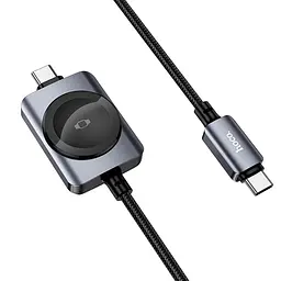 Дата кабель Hoco CW66 2in1 Type-C to iWatch/Type-C PD100W (1.2m) Black - мініатюра 2