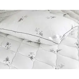 Ковдра демісезонна зі штучного лебединого пуху Руно Silver Swan 140х205 см біла - мініатюра 3