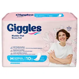 Урологічні прокладки жіночі Giggles Bladder Pad M Normal 8 крапель 10 шт.