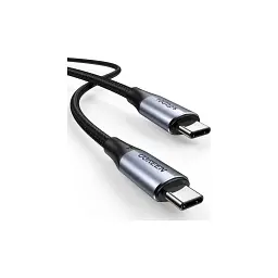 Дата кабель USB-C to USB-C 1.0m USB3.1 Gen2 US355 5A Alum. (Black) Ugreen (80150)