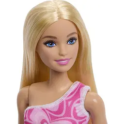 Лялька Barbie Супер стиль у рожевій сукні з принтом (блондинка) (JLG03) - мініатюра 4