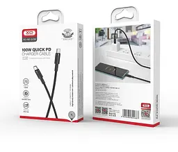 Кабель XO NBQ199 High Power Braided Type-C to Type-C - 100W - 1m чорний (7102294) - мініатюра 5