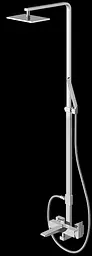 Душова система Kohlman Saxo chrome з виливом QW277S, Хром - мініатюра 2
