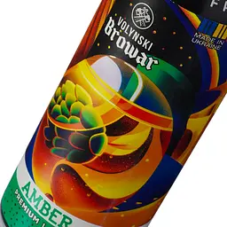 Пиво Volynski Browar Amber, світле, нефільтроване, 4,4%, з/б, 0,5 л - мініатюра 5