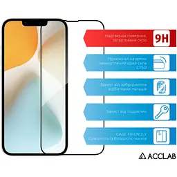 Скло захисне ACCLAB Full Glue Apple iPhone 16E Black (1283126614279) - мініатюра 3