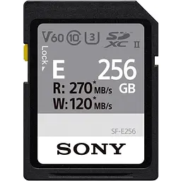 Sony Карта пам'яті 256GB SDXC C10 UHS-II U3 V60 R270/W120MB/s Entry