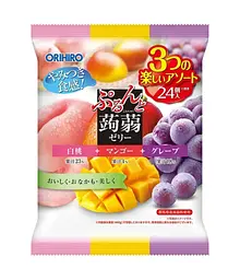 ORIHIRO Purunto Konjac Jelly низкокалорийное конняку-желе (персик, манго, виноград), 480 г