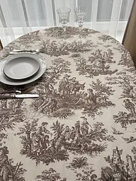 Скатертина столова Ecotton DUCK 170х220 см водовідштовхувальна Italiano бежевий (30497 Beige) (25003) - мініатюра 6