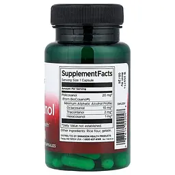 Полікозанол Swanson Policosanol 20 mg 60 капсул - мініатюра 2