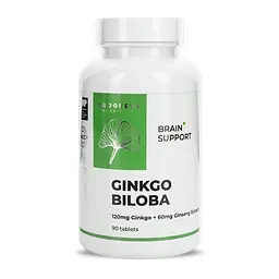 Екстракт гінкго білоба та женьшеню корейського Progress Nutrition Ginkgo Biloba + Ginseng Extracts, 90 таблеток