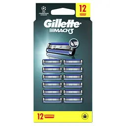 Змінні касети Gillette Mach3 12 шт. (3014260323240/8006530028875)
