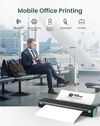 Портативний акумуляторний термопринтер M15 А4, бездротовий, Bluetooth/USB, чорний - мініатюра 4