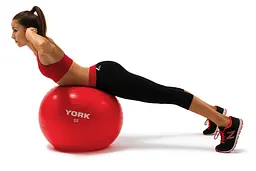 Фітбол York Fitness 55см червоний + насос - мініатюра 7