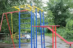 Ігровий комплекс для дітей на вулицю з гіркою і гойдалками - мініатюра 7