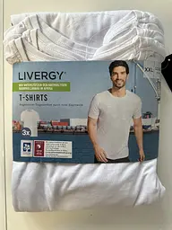 Чоловічі футболки Livergy Білі 3 шт. розмір XXl (60/62) - мініатюра 1