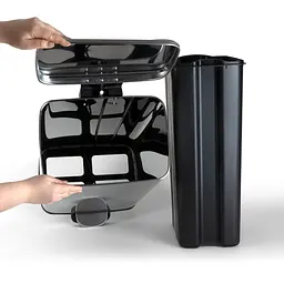 Відро для сміття MBM My Home з кришкою та педаллю 30 л сірий (BIN-15 30L SS) - мініатюра 9
